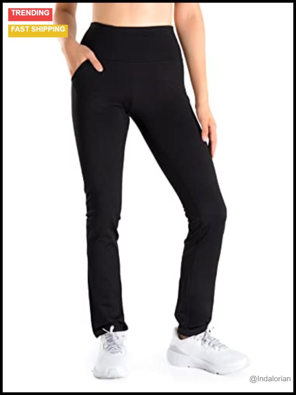 Women's Slim Fit Fleece Lined Thermal Pants 5 Pockets Athletic Yoga Hiking